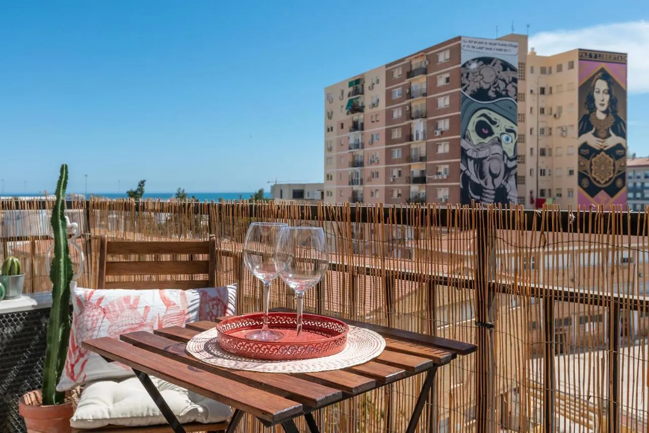 Apartamento De 3 Habitaciones En El Barrio De Las Artes, Soho Malaga 0*,